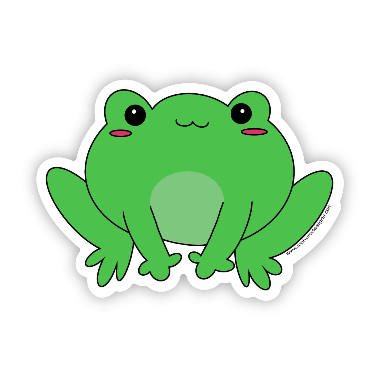 Adorable Green Frog Sticker - Cute Amphibian Sticker