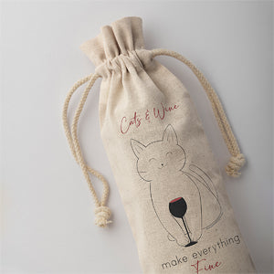 Cats and Wine - Wine Bag