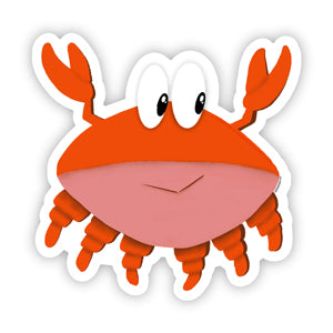 Playful Googly-Eyed Crab Sticker - Adorable Sea Life Sticker
