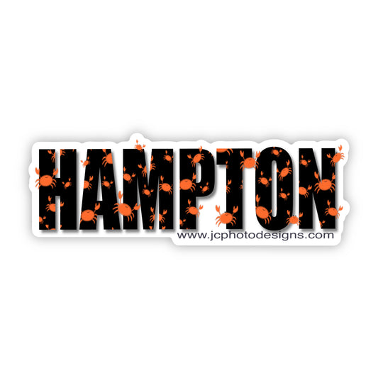 Hampton Crab Themed Sticker - Coastal Virginia Pride Sticker