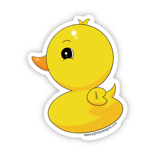 Sunny Rubber Duck Sticker - Cheerful Bath Time Buddy Sticker
