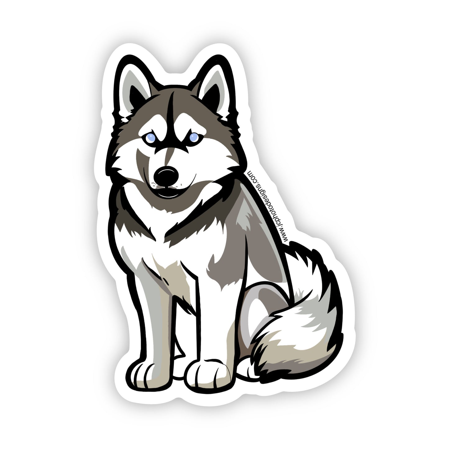 Siberian Husky Sticker with Blue Eyes – Majestic Dog Breed Sticker