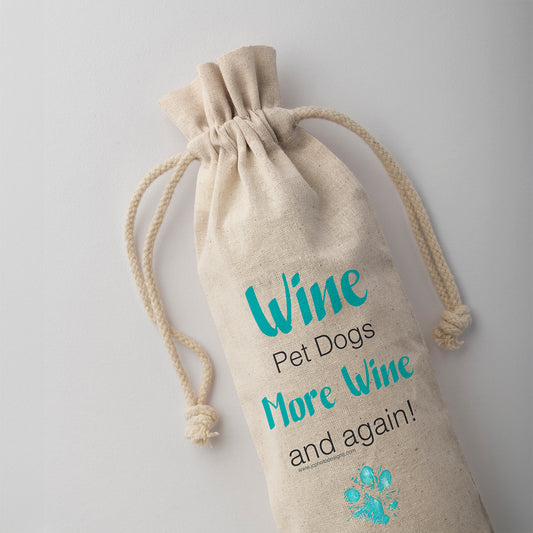 Wine Pet Dogs More Wine and Again Wine Bag