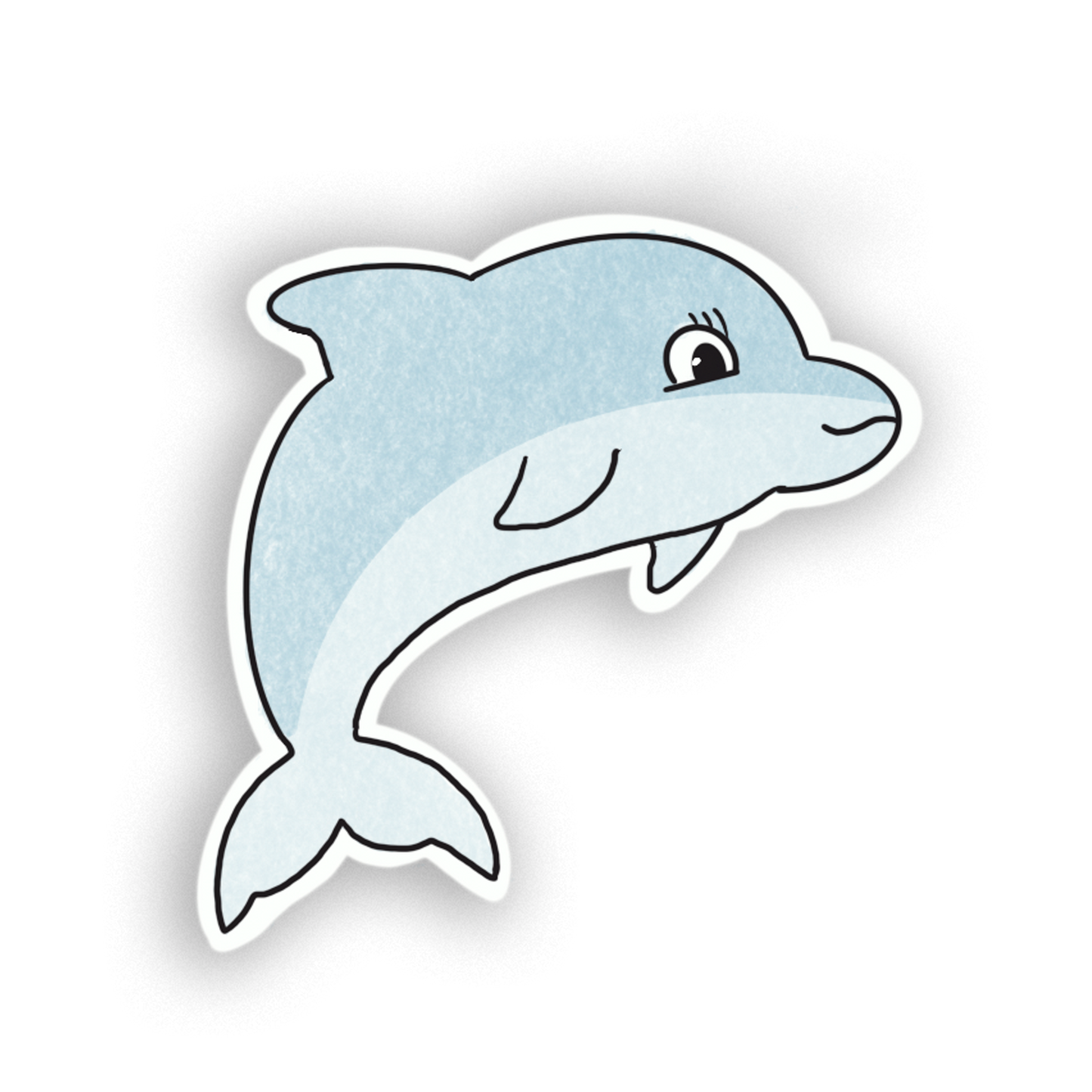 Graceful Blue Dolphin Sticker - Playful Ocean Mammal Sticker
