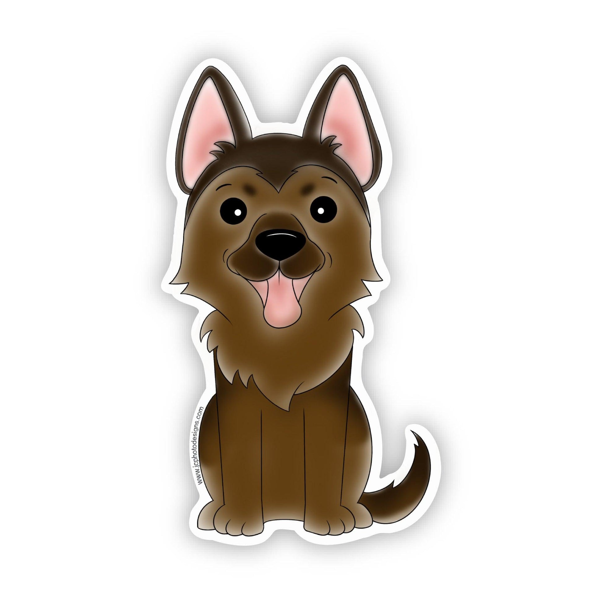 German Shepherd Puppy Sticker - Loyal Companion Canine Sticker - JC Designs