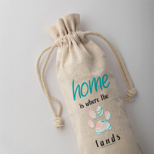 Home is Where the Paw Lands Wine Bag