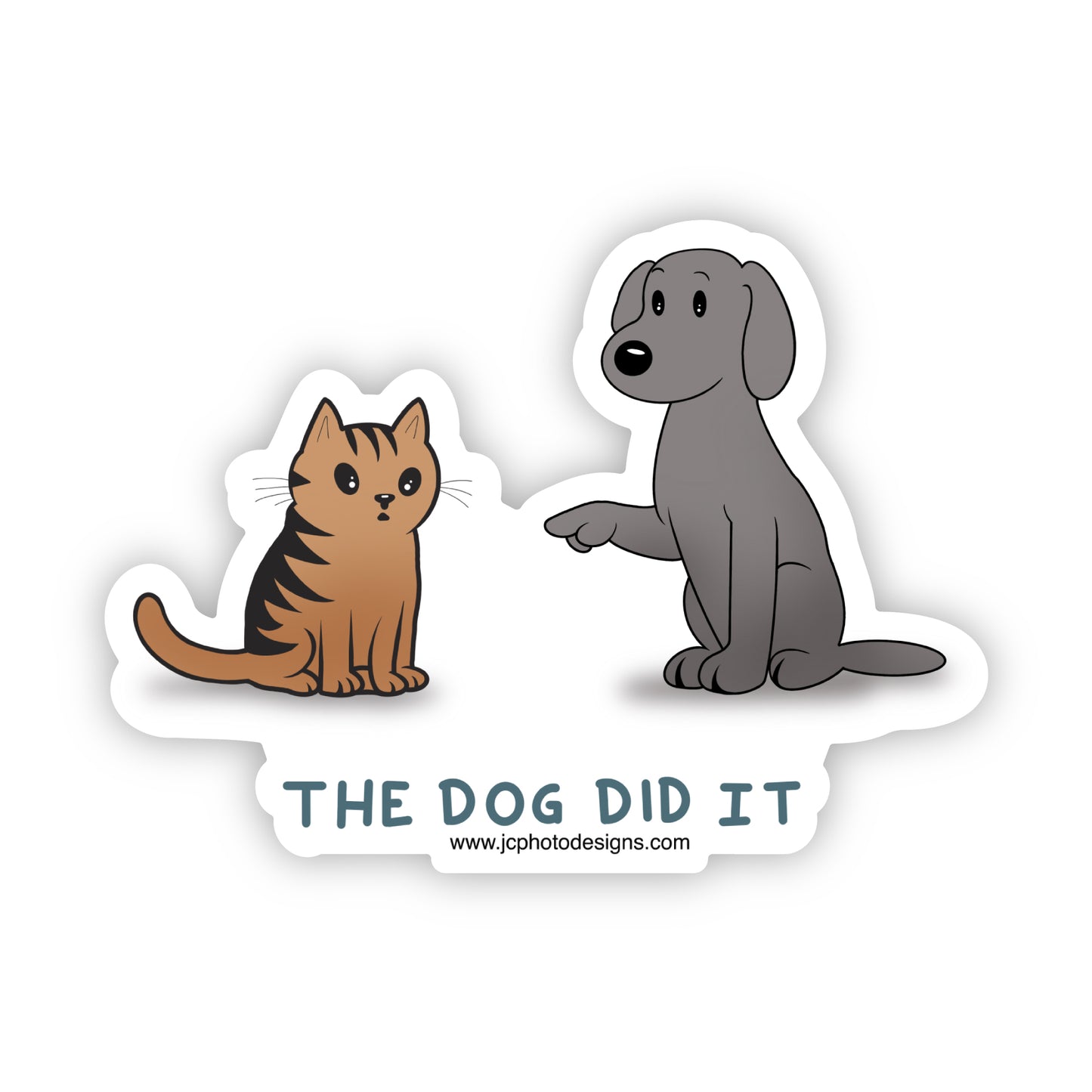 Humorous 'The Dog Did It' Sticker
