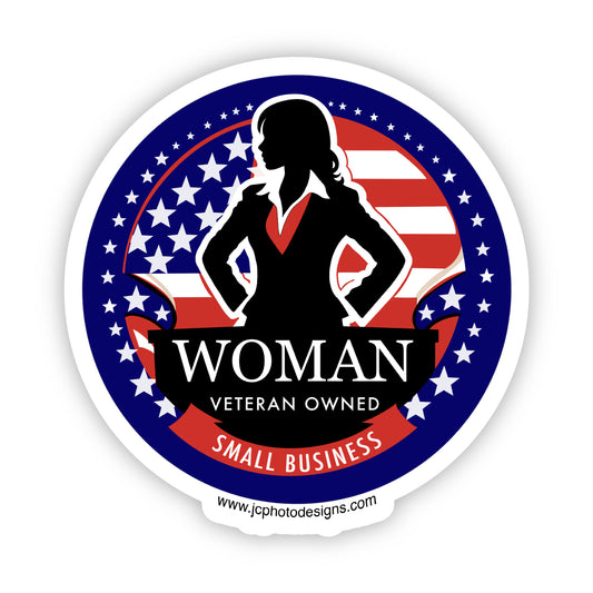 Woman Veteran Owned Business Emblem Sticker
