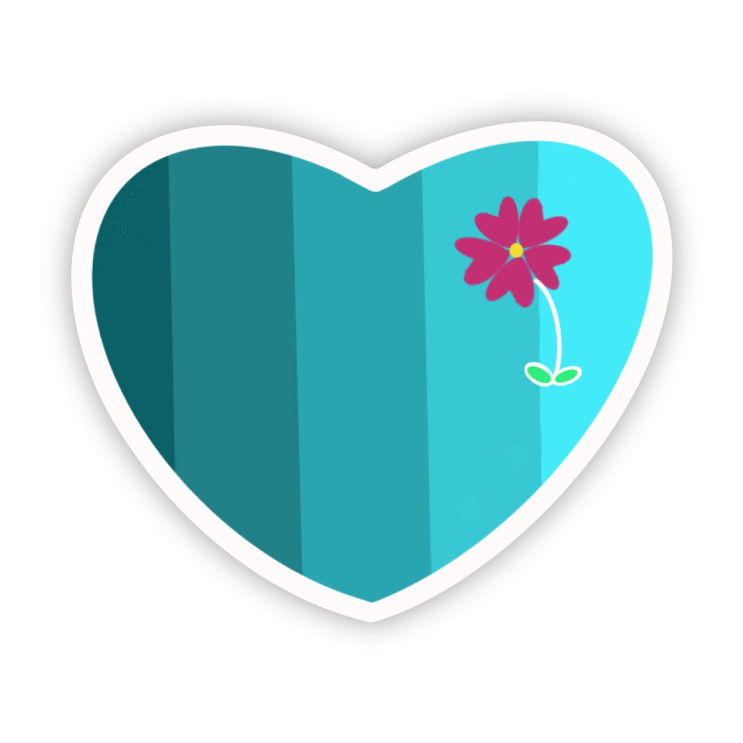 Heart Flower Sticker