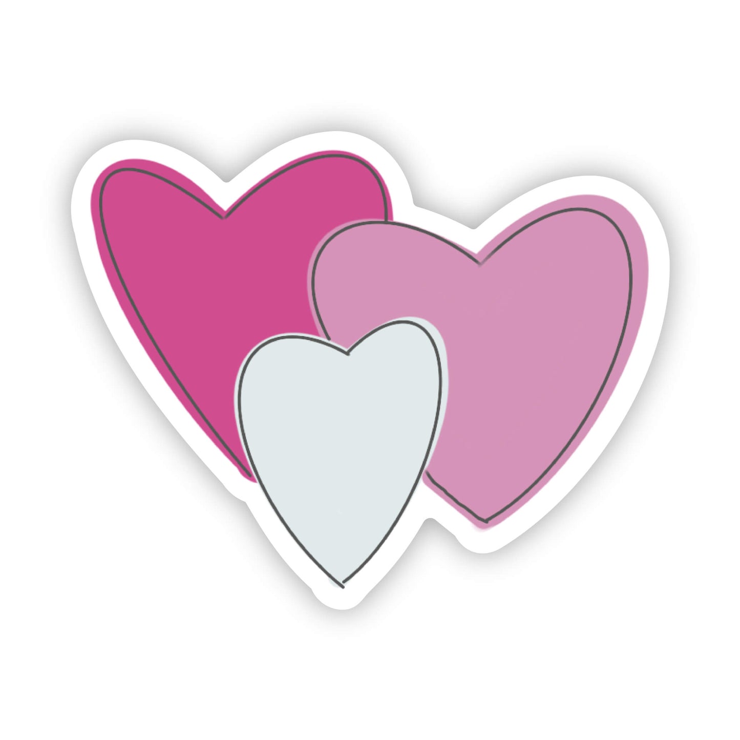 Hearts Pink Sticker