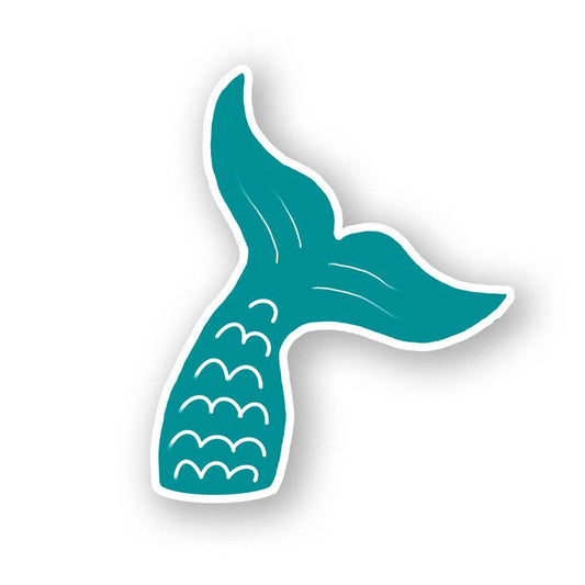 Teal Mermaid Tail Sticker - Serene Ocean Fantasy Sticker - JC Designs